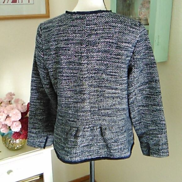 Talbots Tweed Jacket With Fringe Trim - Picture 8 of 13